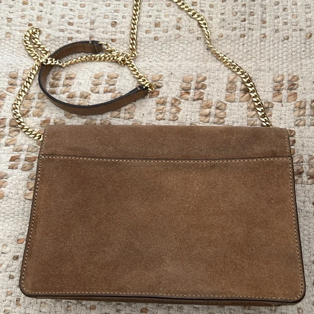 Banana Republic Italian Suede Accordian Bag